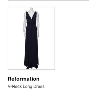 Reformation gown - navy blue small